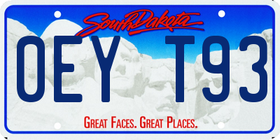 SD license plate 0EYT93
