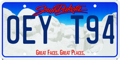 SD license plate 0EYT94