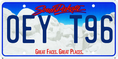 SD license plate 0EYT96