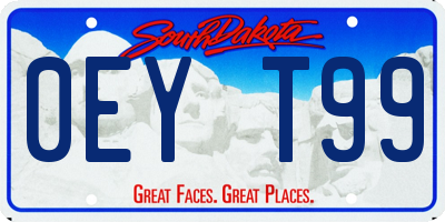 SD license plate 0EYT99