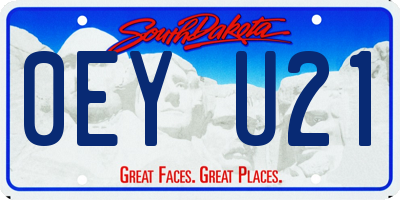 SD license plate 0EYU21
