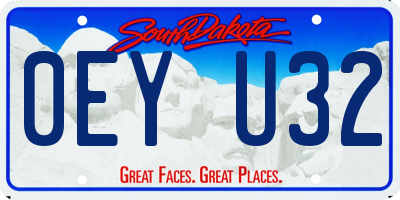 SD license plate 0EYU32