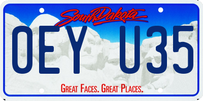 SD license plate 0EYU35