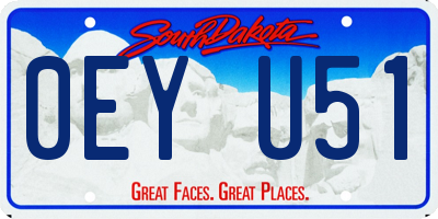 SD license plate 0EYU51