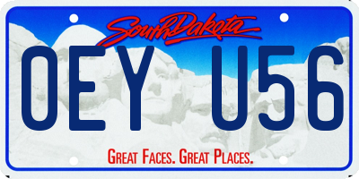 SD license plate 0EYU56