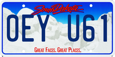 SD license plate 0EYU61