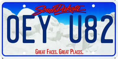 SD license plate 0EYU82