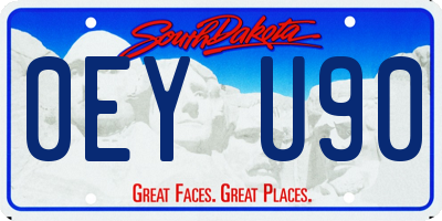 SD license plate 0EYU90