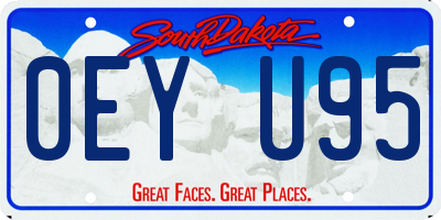 SD license plate 0EYU95
