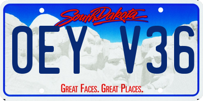 SD license plate 0EYV36