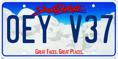 SD license plate 0EYV37