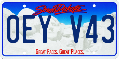 SD license plate 0EYV43