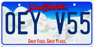 SD license plate 0EYV55