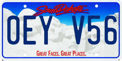 SD license plate 0EYV56