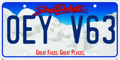 SD license plate 0EYV63