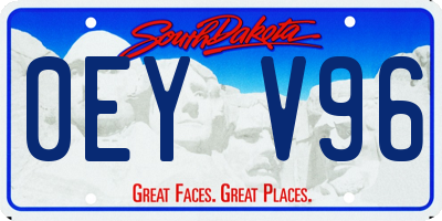 SD license plate 0EYV96