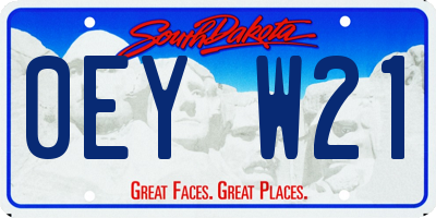 SD license plate 0EYW21