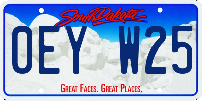 SD license plate 0EYW25