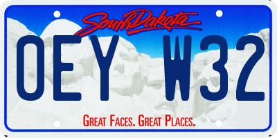 SD license plate 0EYW32