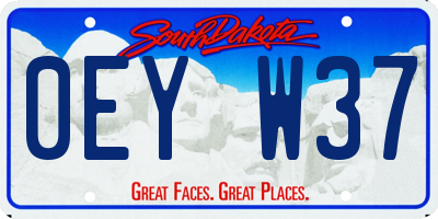 SD license plate 0EYW37