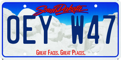 SD license plate 0EYW47