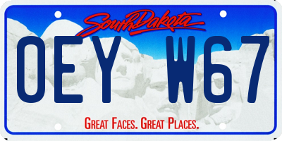 SD license plate 0EYW67
