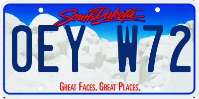 SD license plate 0EYW72