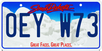 SD license plate 0EYW73