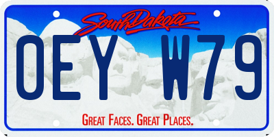 SD license plate 0EYW79