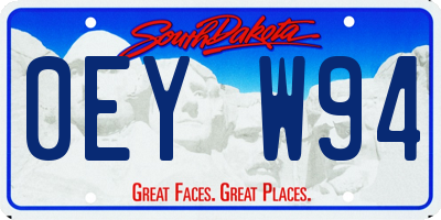 SD license plate 0EYW94