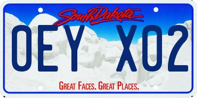 SD license plate 0EYX02