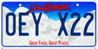 SD license plate 0EYX22