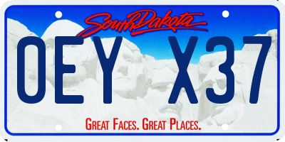 SD license plate 0EYX37