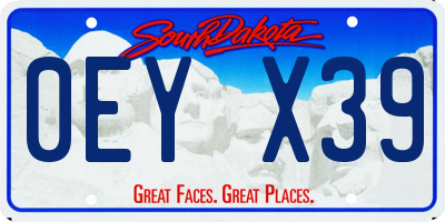 SD license plate 0EYX39