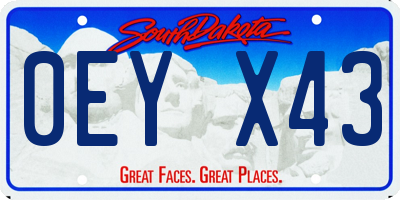 SD license plate 0EYX43