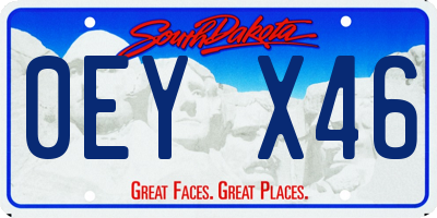 SD license plate 0EYX46