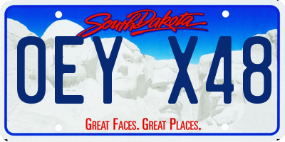 SD license plate 0EYX48