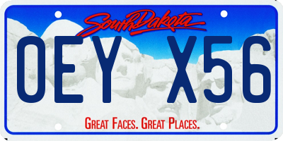 SD license plate 0EYX56