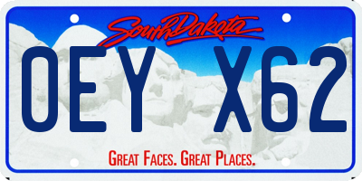 SD license plate 0EYX62