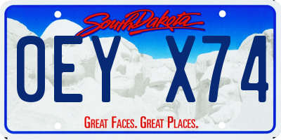 SD license plate 0EYX74