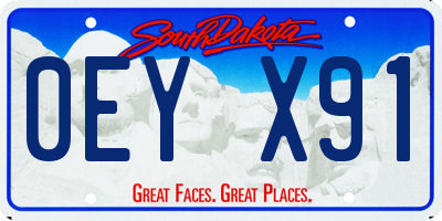 SD license plate 0EYX91