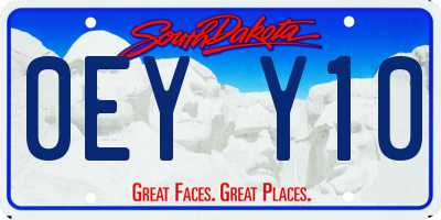 SD license plate 0EYY10