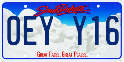 SD license plate 0EYY16