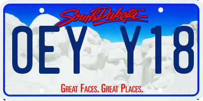 SD license plate 0EYY18