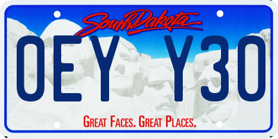 SD license plate 0EYY30