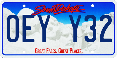 SD license plate 0EYY32