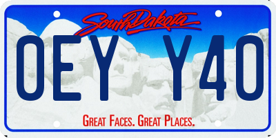 SD license plate 0EYY40