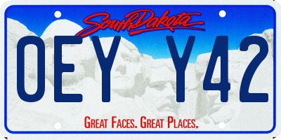 SD license plate 0EYY42