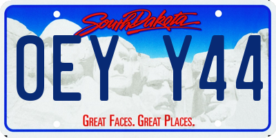 SD license plate 0EYY44