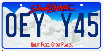 SD license plate 0EYY45